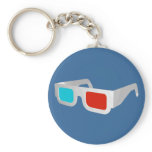 3D Glasses in Black & White Keychain