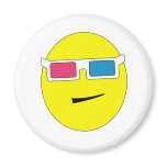 3D Glasses Smiley Magnet