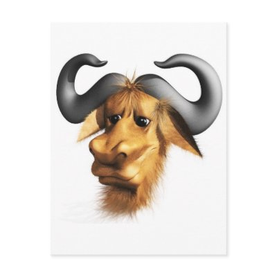 3d-gnu-head postcards by KINGNOW