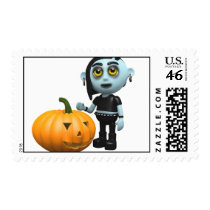3d Goth Pumpkin Postage