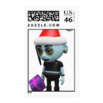 3d Goth Santa Stamp