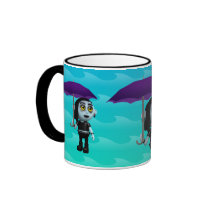 3d Goth Umbrella Coffee Mugs