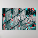3D Graveyard Fence Posters