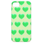 3d Green Hearts Tiled iPhone 5 Case