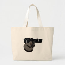 3D Halftone Acoustic Guitar & Case Bags