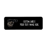3D Halftone Acoustic Guitar & Case Custom Return Address Label
