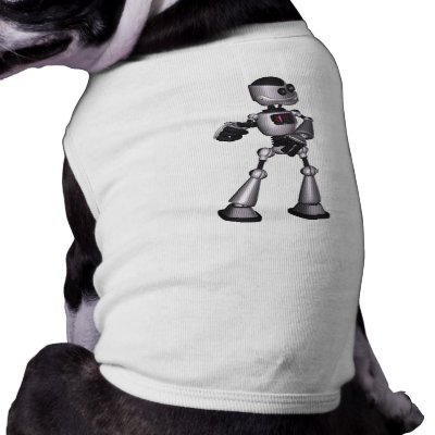 ♪♫♪ 3D Halftone Sci-Fi Robot Guy Dancing Pet T Shirt by BionicBoys