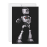 ♪♫♪ 3D Halftone Sci-Fi Robot Guy Dancing Personalized Invitations