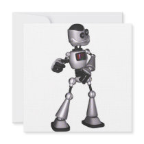 ♪♫♪ 3D Halftone Sci-Fi Robot Guy Dancing Custom Announcements