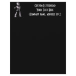 ♪♫♪ 3D Halftone Sci-Fi Robot Guy Dancing Custom Letterhead
