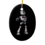 ♪♫♪ 3D Halftone Sci-Fi Robot Guy Dancing Ornaments