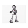 ♪♫♪ 3D Halftone Sci-Fi Robot Guy Dancing Postcards