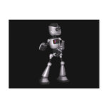 ♪♫♪ 3D Halftone Sci-Fi Robot Guy Dancing Post Cards