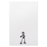 ♪♫♪ 3D Halftone Sci-Fi Robot Guy Dancing Custom Stationery