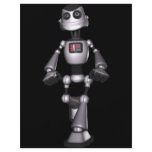 3D Halftone Sci-Fi Robot Guy Flyer Design