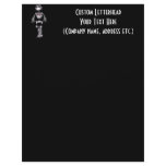 3D Halftone Sci-Fi Robot Guy Letterhead Design