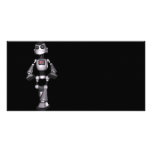 3D Halftone Sci-Fi Robot Guy Photo Greeting Card