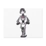 3D Halftone Sci-Fi Robot Guy Post Cards
