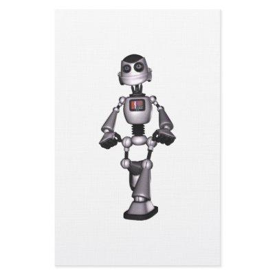 3D Halftone Sci-Fi Robot Guy Stationery by BionicBoys