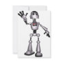 3D Halftone Sci-Fi Robot Guy Waving Personalized Invitation