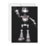 3D Halftone Sci-Fi Robot Guy Waving Invitations