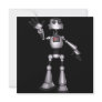 3D Halftone Sci-Fi Robot Guy Waving Custom Invite