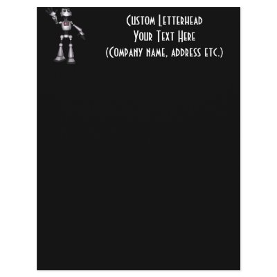 3D Halftone Sci-Fi Robot Guy Waving Letterhead Design by BionicBoys