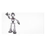 3D Halftone Sci-Fi Robot Guy Waving Photo Cards
