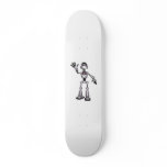 3D Halftone Sci-Fi Robot Guy Waving Custom Skate Board