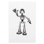 3D Halftone Sci-Fi Robot Guy Waving Personalized Stationery