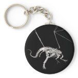 3D Halftone Skeleton Dragon 3 Key Chains