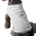 3D Halftone Skeleton Dragon 4 Dog T-shirt