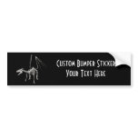 3D Halftone Skeleton Dragon 5 Bumper Sticker