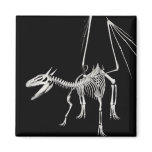3D Halftone Skeleton Dragon 5 Magnet