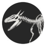 3D Halftone Skeleton Dragon 5 Sticker