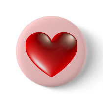 3d Heart / Glass Button