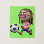 3d Hippy plays Football (Any Color U Like!) Puzzles