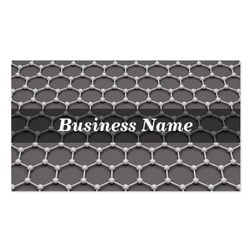 3D Honeycomb Molecular Structure Business Card Template (front side)