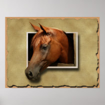 3D Horse Poster