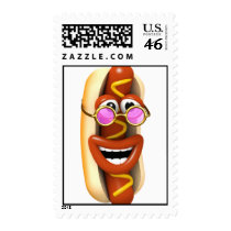 3d Hot Dog Cool Pink Shades Stamps