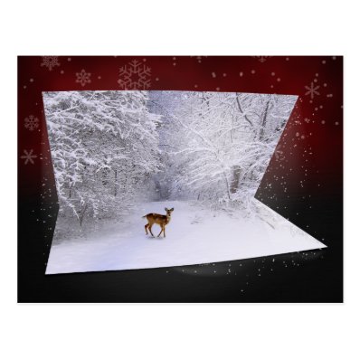3D Illusion 'Snowy Dreams' - Winter Postcard