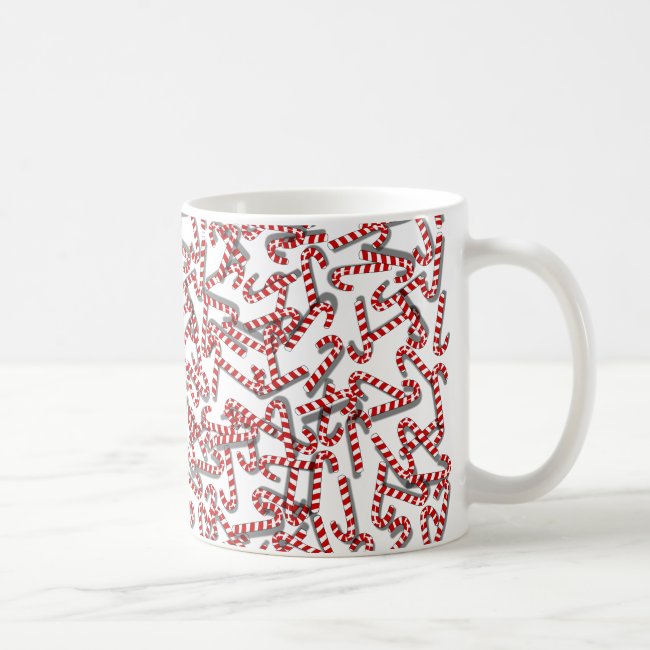 3D Look Candy Cane Coffee Mug Christmas Home Gifts