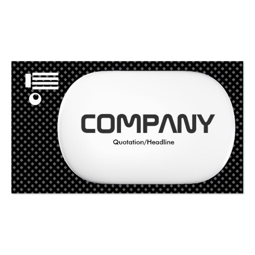 3d Lozenge - Black Net Texture Over Gray Business Card Template