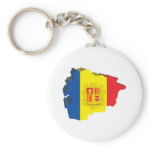 3D Map Of Andorra Keychains