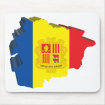 3D Map Of Andorra Mouse Pad