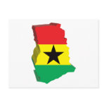 3D Map Of Ghana Post Cards