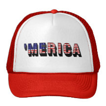 3D MERICA US Flag Trucker Hat