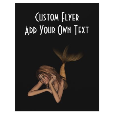 3D Mermaid Pondering Halftone Original Color Flyers by VoXeeD