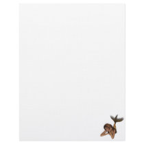 3D Mermaid Pondering Halftone Original Color Personalized Letterhead
