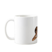 3D Mermaid Pondering Halftone Original Color Coffee Mug